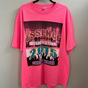 Essence music festival 2015 t shirt pink Mary j blige Usher